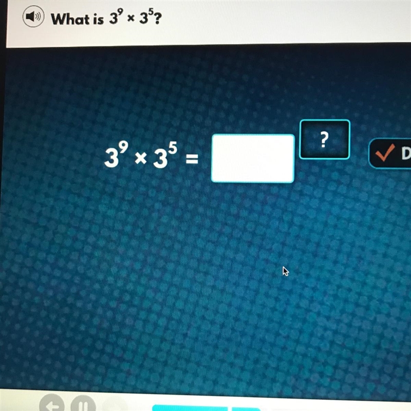 HELP what is 3^9 x 3^5?-example-1