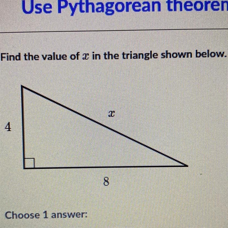 Find the value of x in the triangle shown below.-example-1