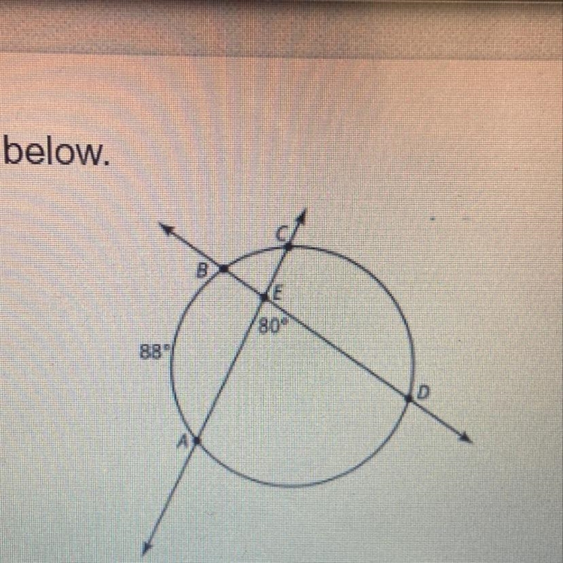 Determine the measure of CD from the diagram below.-example-1