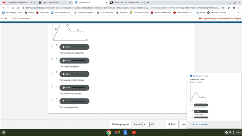 How would you describe the graph of the function in interval 2? Select all that apply-example-2