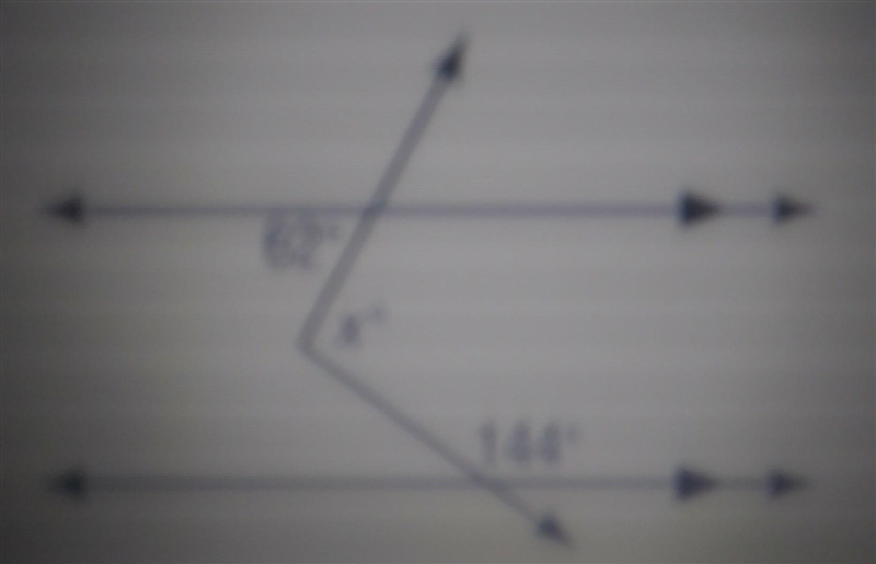 Find the value of x and please show work if the numbers are hard to see it is. 62 then-example-1