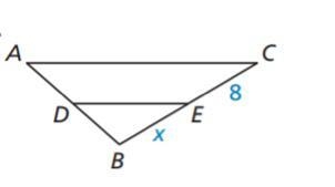 What is the length of segment BE? A) 2 B) 4 C) 6 D) 8-example-1