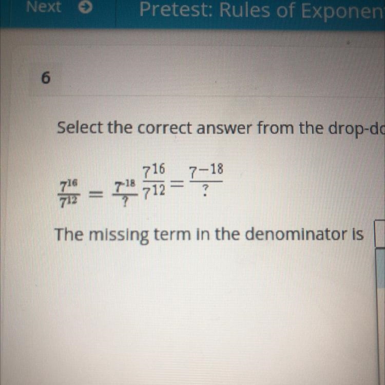 The missing term in the denominator is-example-1