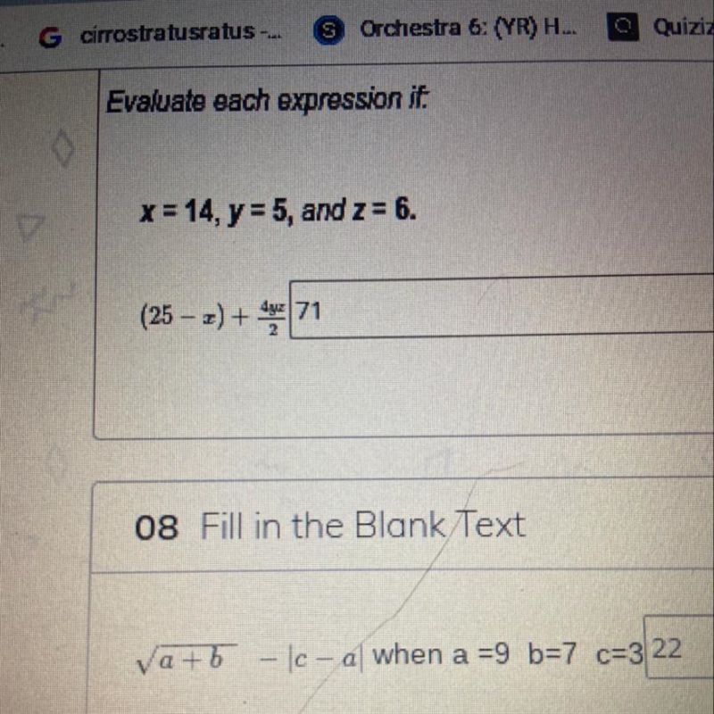 9+7 - |3 - 9| the 9+7 has a square root symbol over top of it-example-1