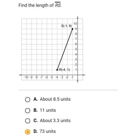 PLEASE HELP FIND THE LENGTH OF RS.-example-1