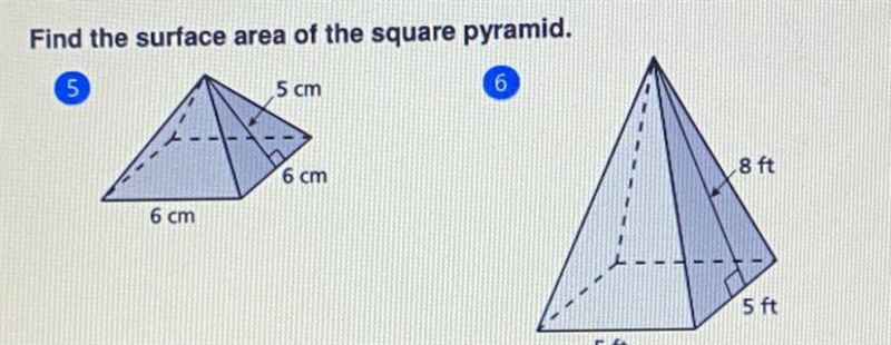 SURFACE AREA!! can someone please help me get the answer on these two I’m stuck-example-1