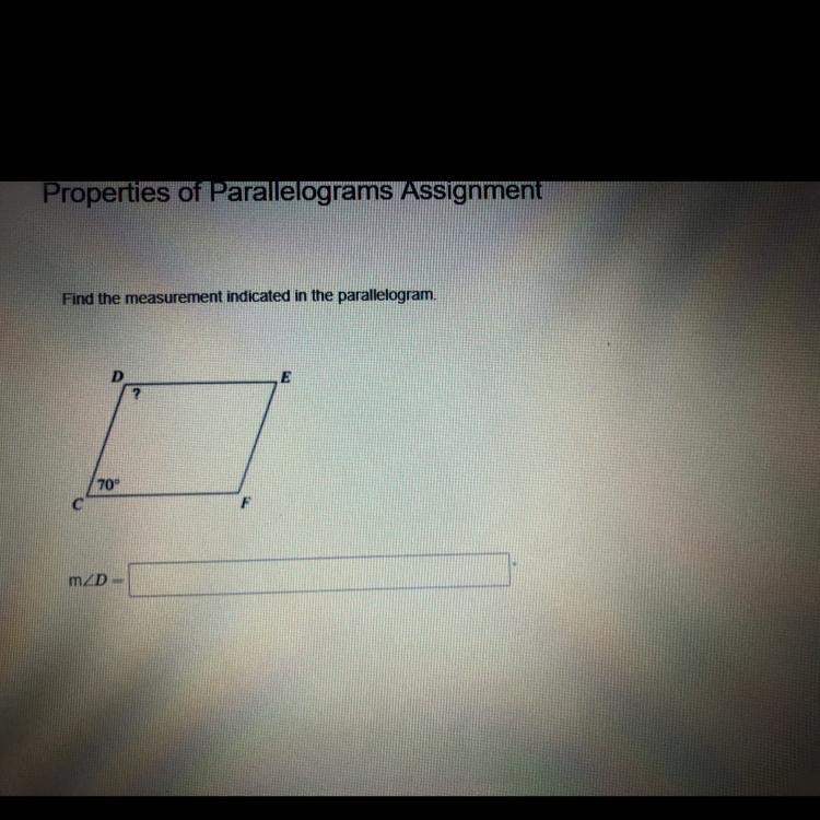 Find the measurement indicated in the parallelogram.-example-1