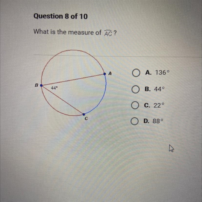 What is the measure of AC?-example-1