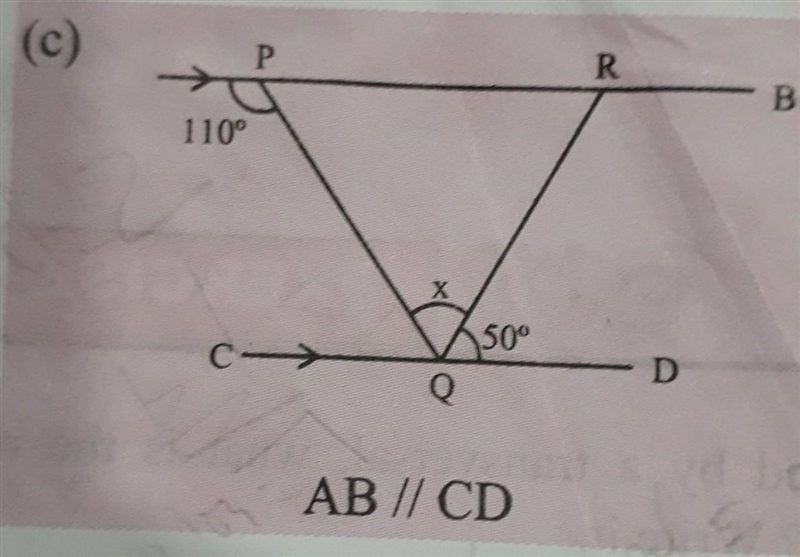 Find the value of x from the following given figures.​-example-1