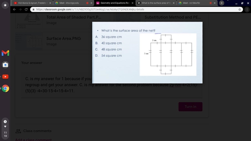 Help pls i need help on this last math area equation. and explain also.-example-1