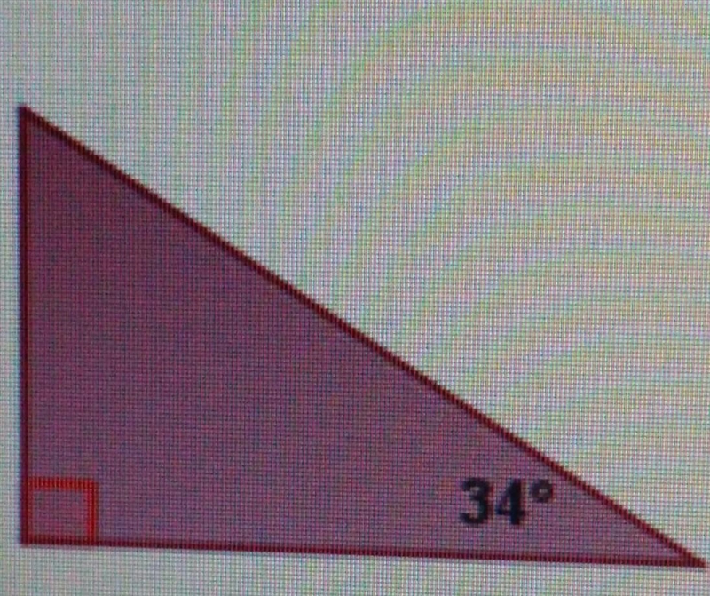 What is the missing degree measure of the third angle of the triangle below? 46° 56° 68° 90°​-example-1