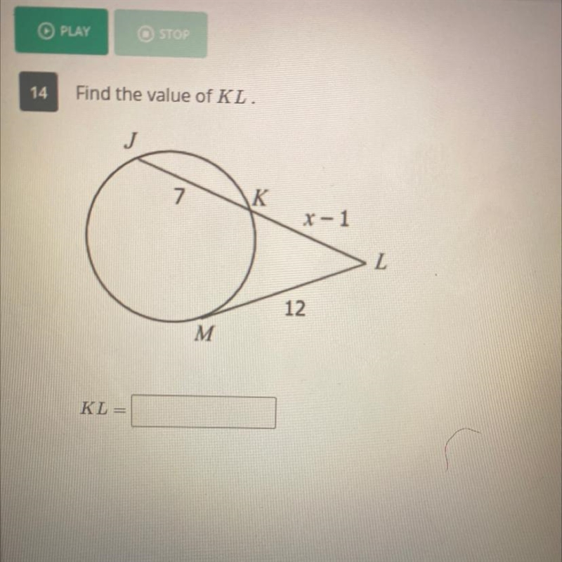 Find the value of KL-example-1