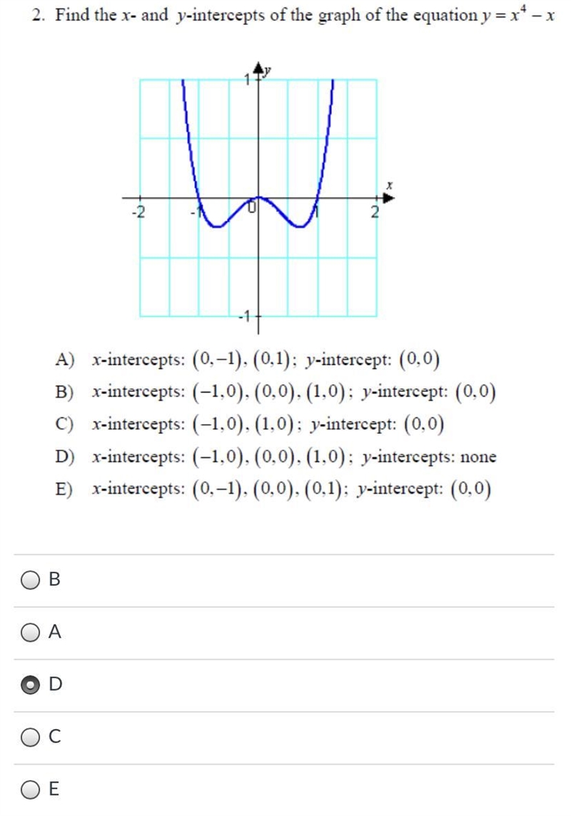 Find x and the y intercepts of the photo-example-1