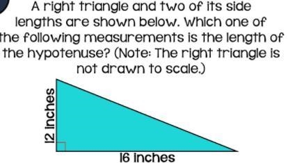 A right triangle and two of its side lengths are shown below which one of the following-example-1