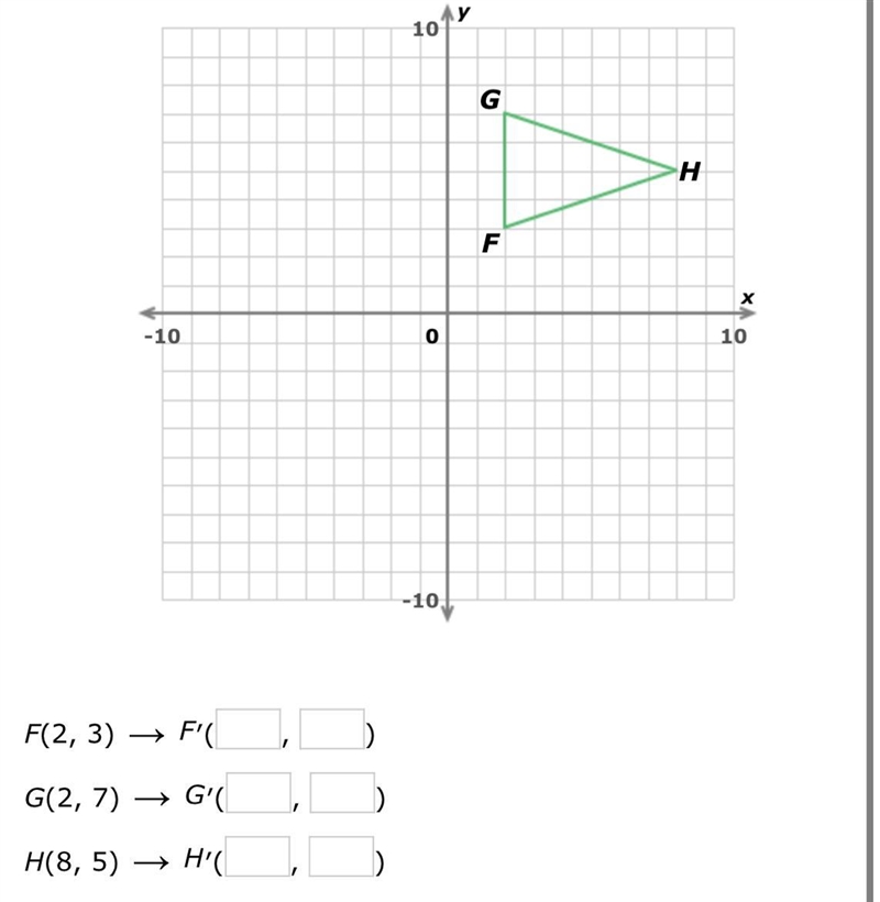 Write the coordinates of the vertices after a translation 12 units down.-example-1