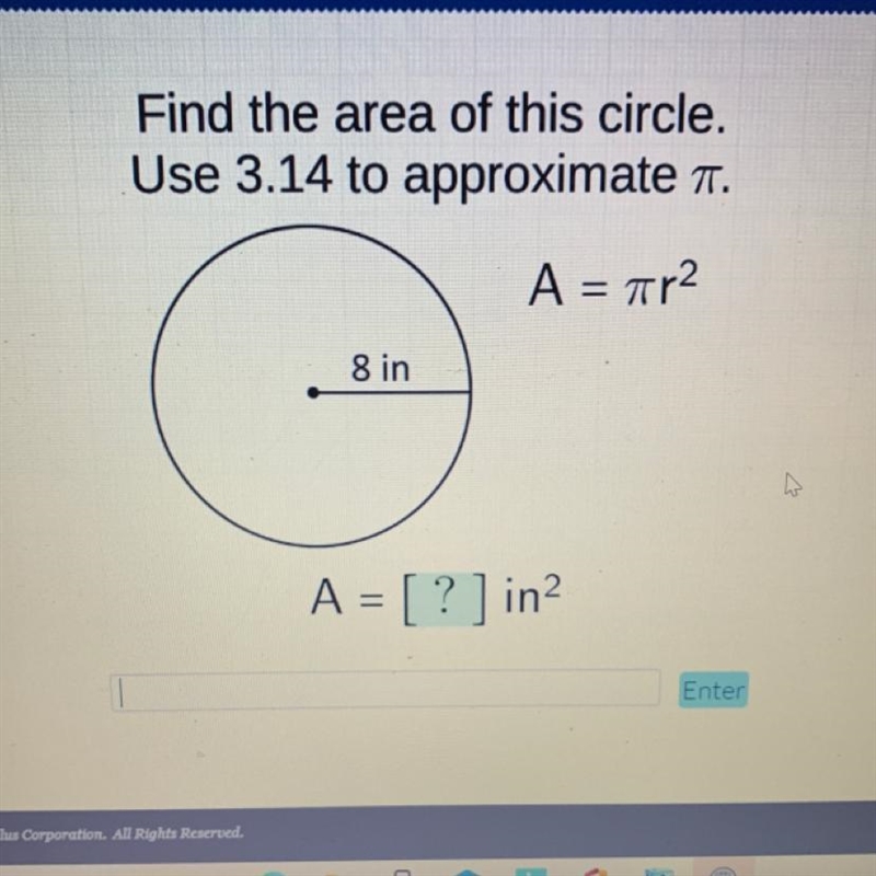 Find the area of this circle.-example-1