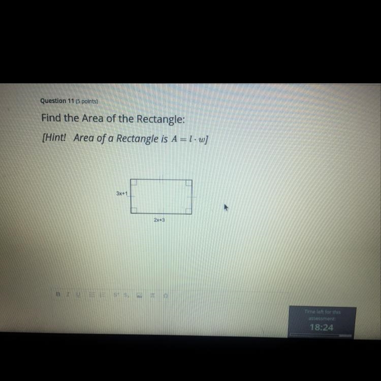 HELPPPPP PLEASEEEE!!!!!Find the Area of the Rectangle: [Hint! Area of a Rectangle-example-1