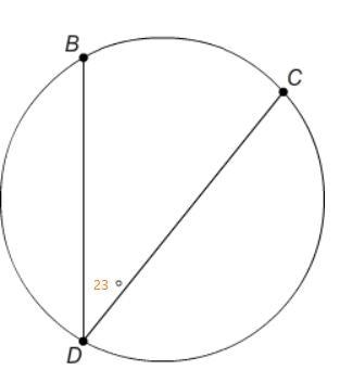 The measure of arc BC is ___ degrees.-example-1