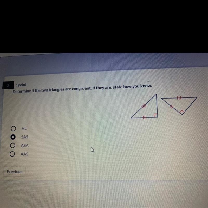 Determine if the two triangles are congruent. If they are, state how you know.-example-1