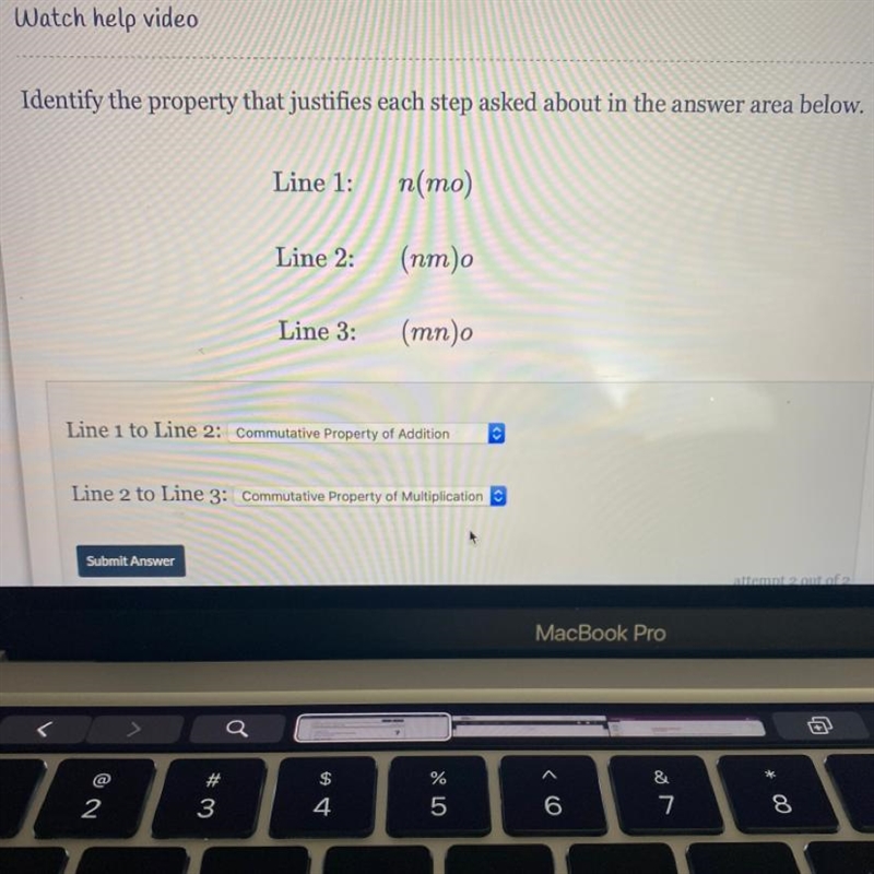 Help!! (pic above) answer chooses for both- a. Associative property officials b. associative-example-1