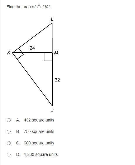 Find the area of △LKJ.-example-1