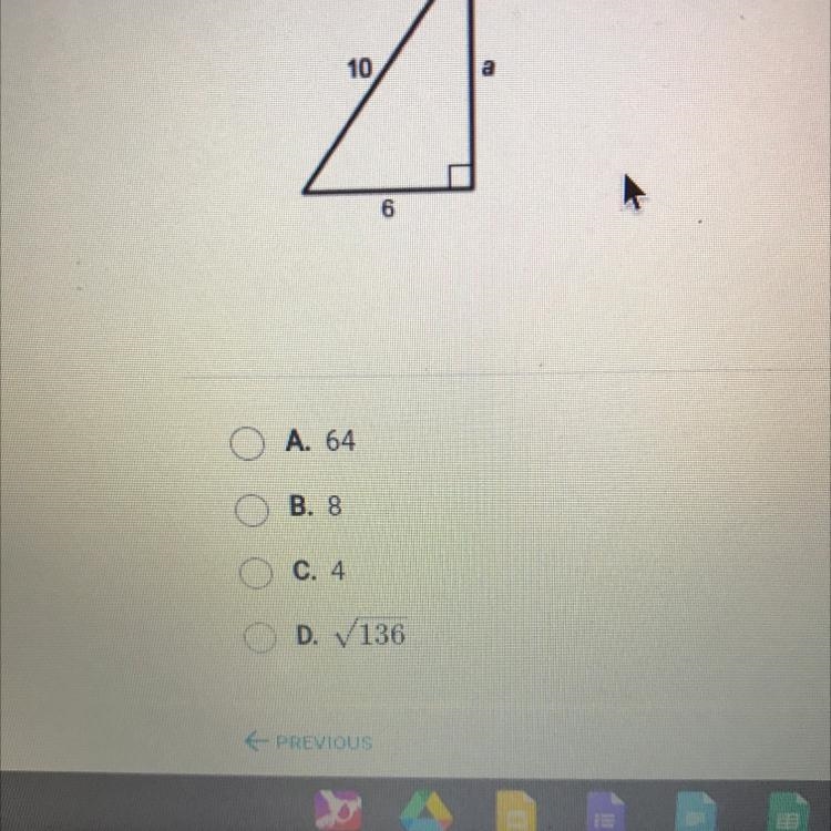 Find the length of side a.-example-1