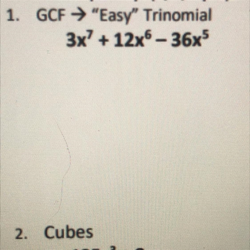 3X^7 +12X^6-36X^5 GCF how to solve-example-1