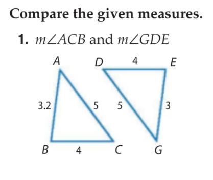 Pls help fast i need this done -Angle ACB is bigger than angle GDE -Angle ACB is smaller-example-1