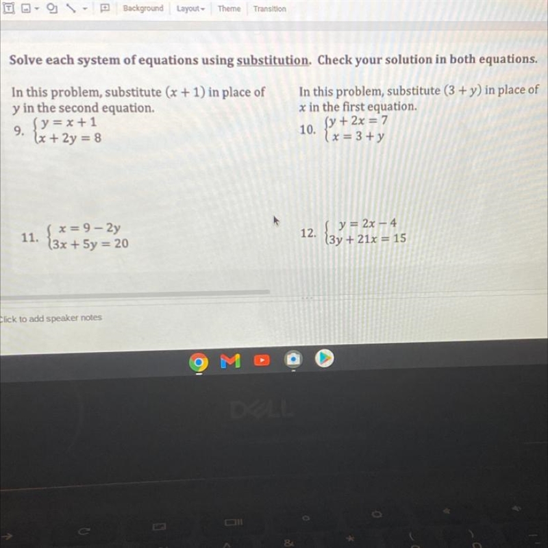 Solve each system of equations using substitution-example-1