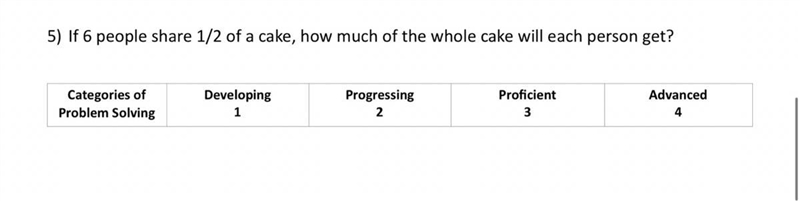 If 6 people share 1/2 of a cake, how much of the whole cake will each person get? Show-example-1