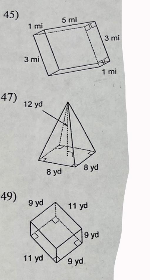 Please help me find the volume of these figures. (Geometry)-example-1