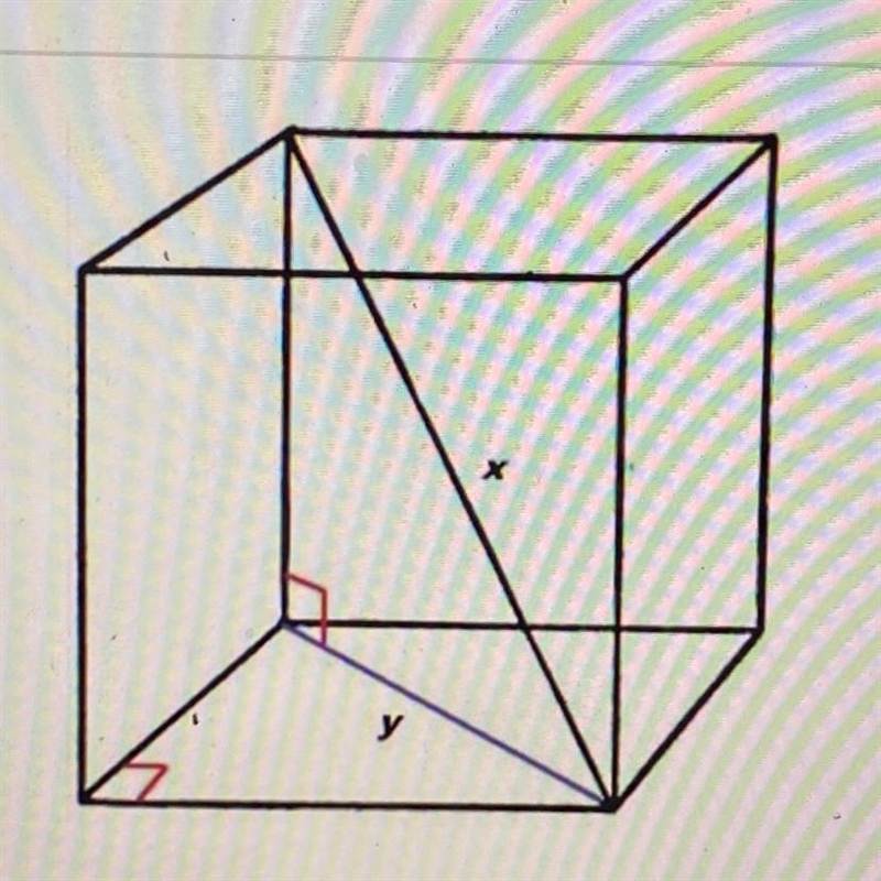 If the cube shown is 1 centimeter on all sides, what is the length of the diagonal-example-1