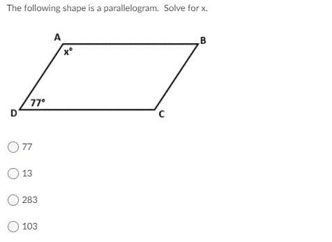 Solve this parallelogram angle-example-1