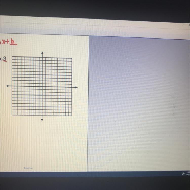 У— пинь 7. Graph y= 4x-3-example-1