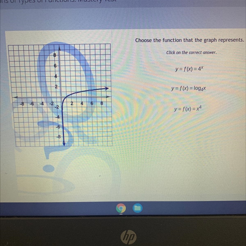 Choose the function that the graph represents-example-1