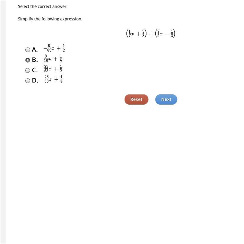 -Answer quickly- Simplify the following expression.-example-1