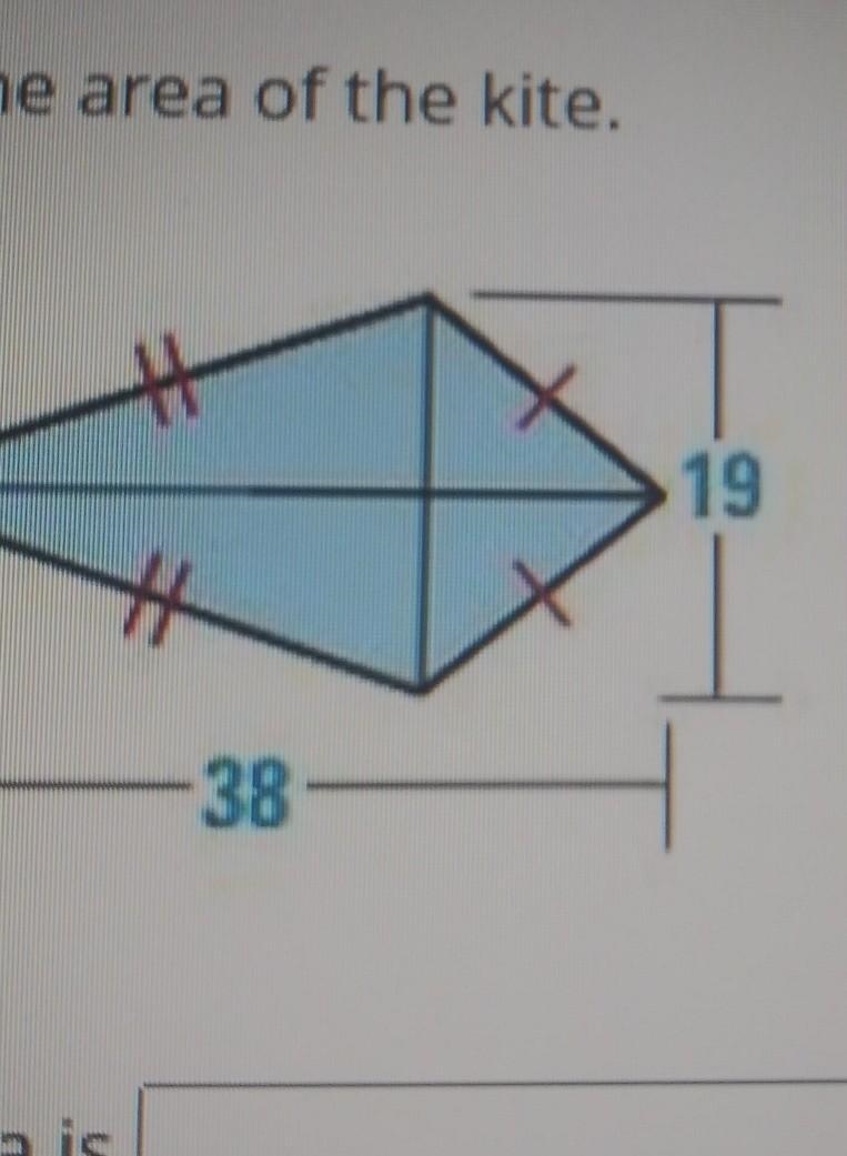 Find the area of the kite. ​please help-example-1