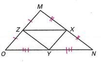 Geometry! Use the diagram of triangle MNO where, X, Y, and Z are the midpoints of-example-2