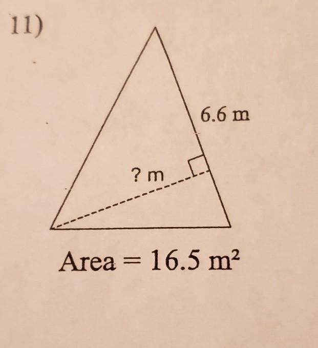 Find the missing measurement round your answer to the nearest tenth​-example-1