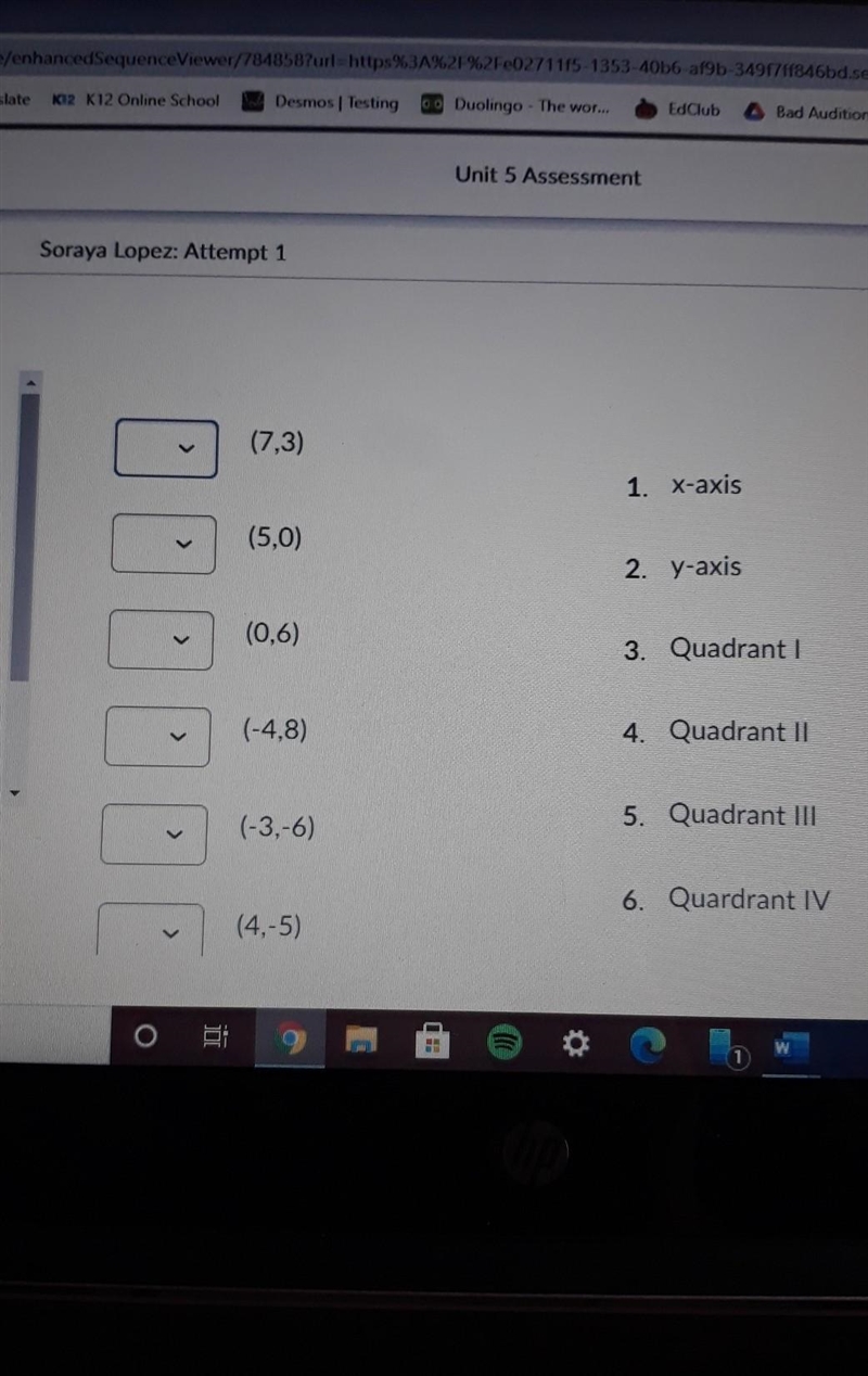 For each point Identity where the point is located HELP THIS IS LEGIT OVERDUE BY TWO-example-1