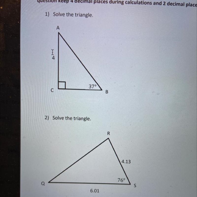 Does anyone know how to do 1 and 2? i suck at trigonometry.-example-1