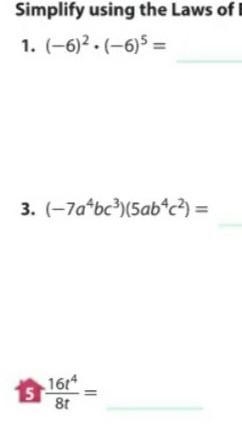 Simplify using the laws of exponets please answer all 3 questions will mark brainliast-example-1