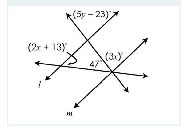 If lines l and m are parallel find the value of X-example-1