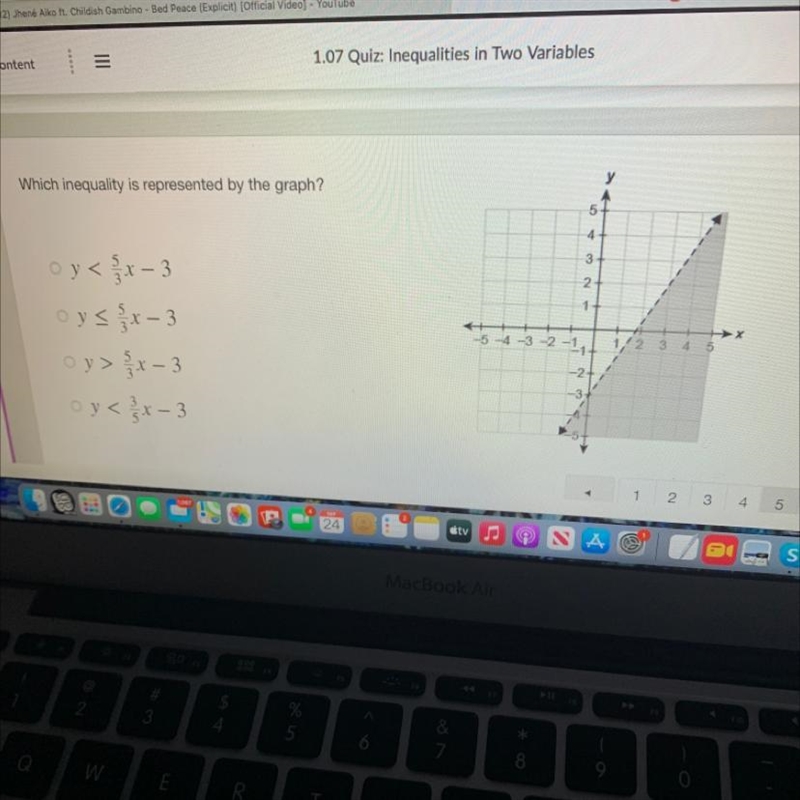 What inequality is represented by this graph-example-1