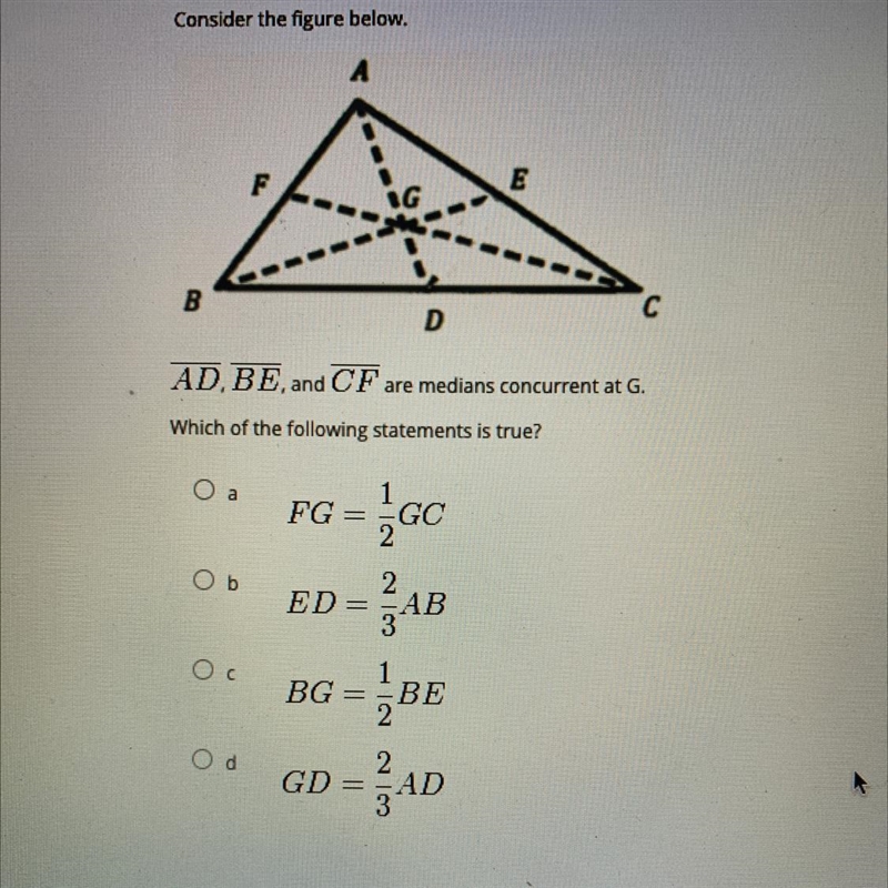 Consider the figure below. Line segment AD, Line segment BE, and line segment CF are-example-1