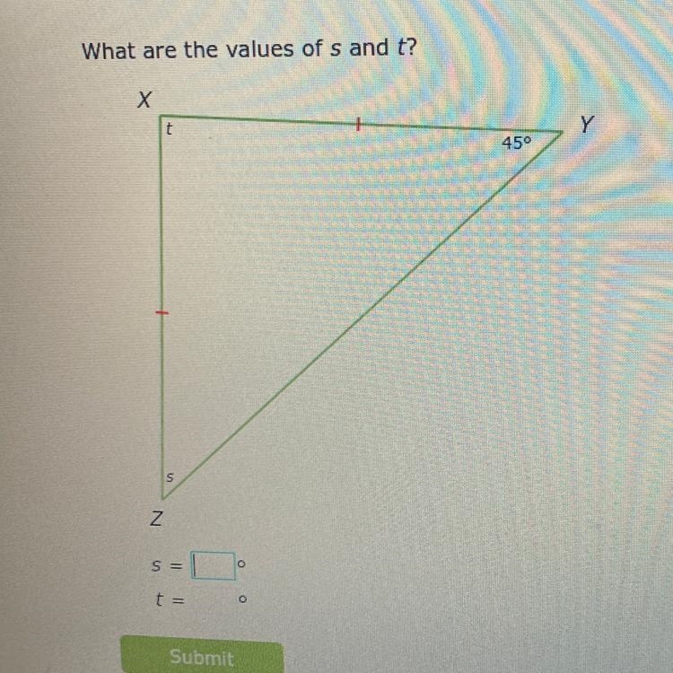 What are the values of s and t?-example-1