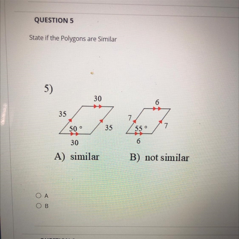 State of the polygons are similar-example-1