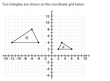 Which statements about the triangles are correct? Select TWO answer choices that apply-example-1