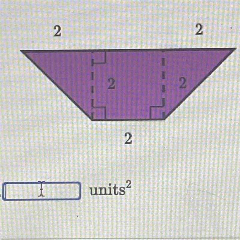 Find the area of the shape shown below.-example-1