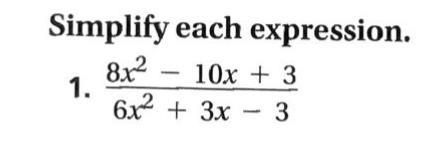 Simplify the expression and write any restrictions.-example-1